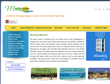 Tablet Screenshot of mauritiusbeaches.com